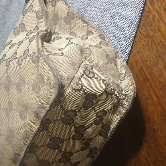 Authentic Gucci Eclipse Shoulder Crossbody Bag GG Canvas Leather Brown - Picture 7 of 16